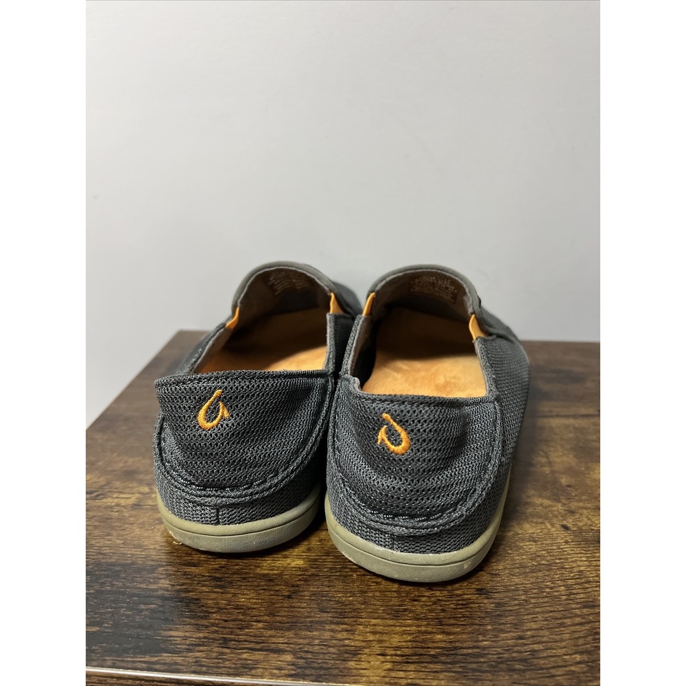 OluKai Men's Nohea Mesh Slip-On Shoes Dark Shadow Gray Mens‎ Size US 8.5 GUC - Picture 4 of 8